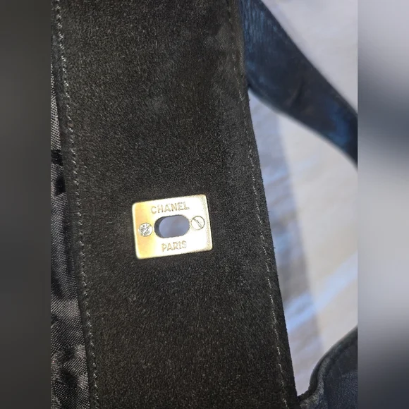 Chanel Wild Stitch Matelasse Black Leather Suede Tote Bag Silver CC Turnlock - Picture 13 of 16